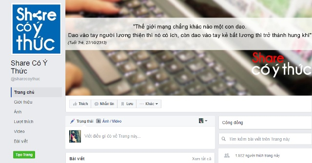 Cộng đồng mạng đang dấy lên chiến dịch Share có ý thức