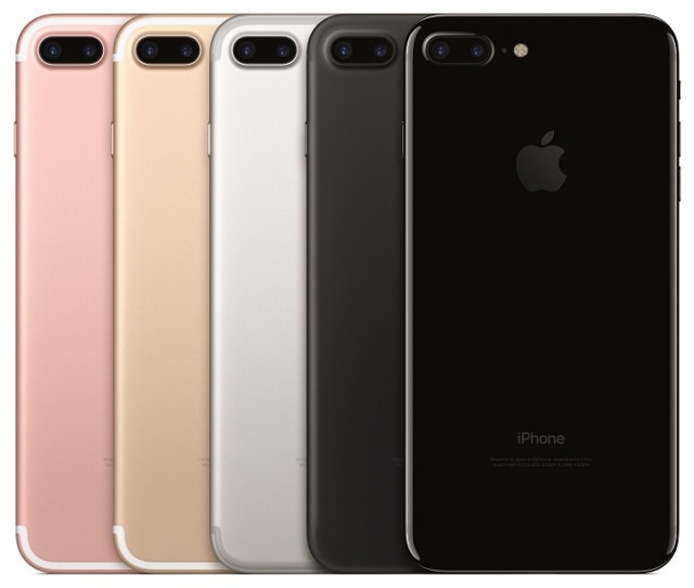 5 màu sắc trên iPhone 7 và iPhone 7 Plus.