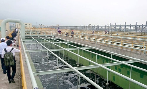 Hệ thống xử lý nước thải của Formosa. Ảnh: Đức Hùng