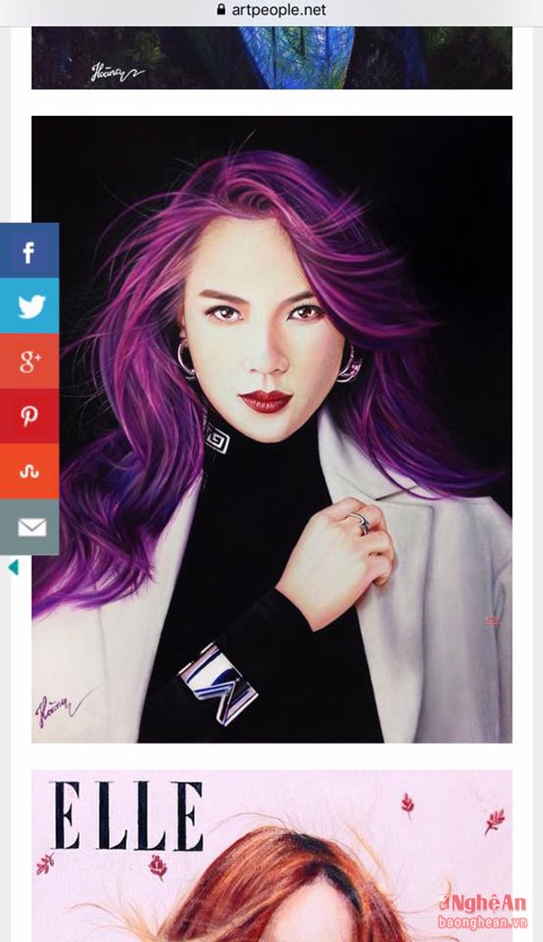 Các tác phẩm hội họa của Hoàng được đăng tải trên Art People 