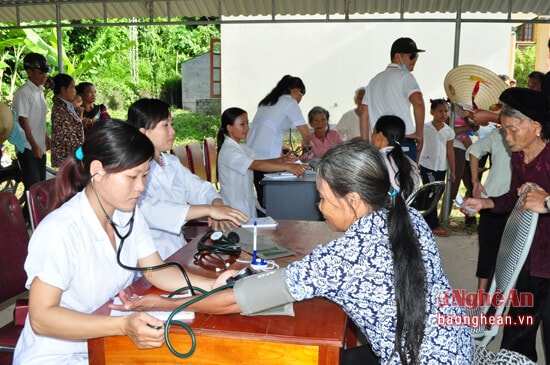 Khám và tư vấn các bệnh về huyết áp, tim mạch cho người dân