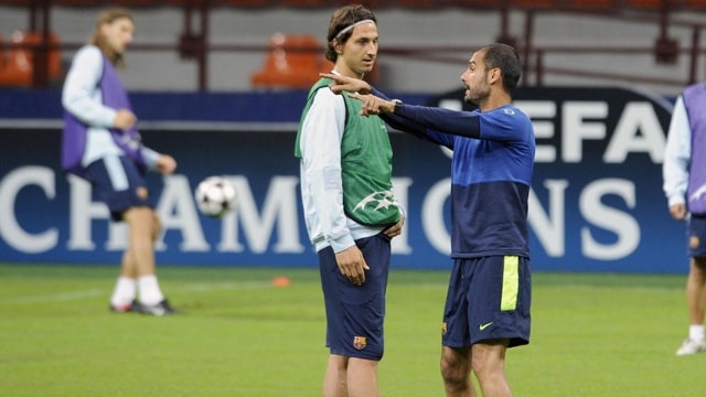 Ibrhimovic và Pep Guardiola từng chung chiến tuyến tại Barca 