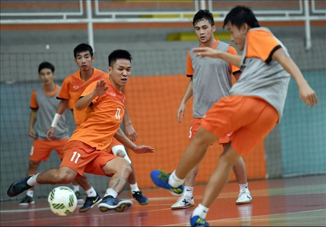 ĐT Futsal Việt Nam sẵn sàng cho trận đấu thứ 2 tại bảng C