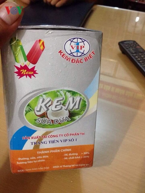 Hộp kem Tràng Tiền giả bị phát hiện