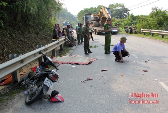 Hiện trường vụ tai nạn.