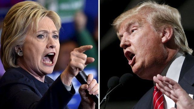 Clinton - Trump: Hai đối thủ hoàn toàn trái ngược nhau khiến cuộc đua đến Nhà Trắng càng lúc càng gay cấn. 