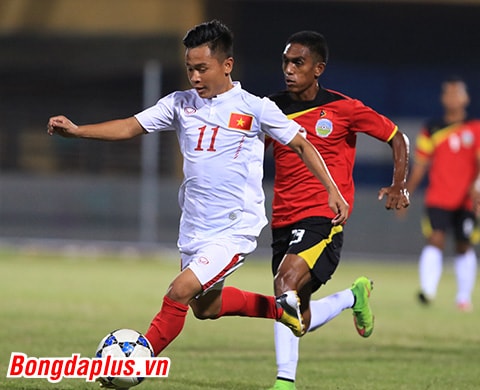 Minh Dĩ có sự trở lại đáng khen trong màu áo U19 Việt Nam - Ảnh: Đức Cường 