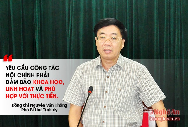 Đồng chí Nguyễn Văn Thông - Phó Bí thư Tỉnh ủy kết luận tại cuộc làm việc