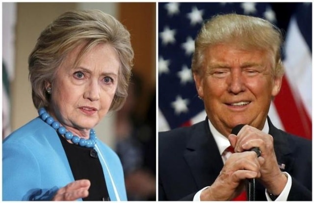 Ông Trump và bà Clinton. Ảnh: Reuters