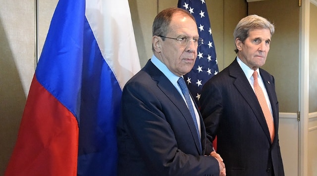 Ngoại trưởng Nga Sergey Lavrov và Ngoại trưởng Mỹ John Kerry đang nỗ lực gia hạn lệnh ngừng bắn tại Syria. Ảnh: Sputnik