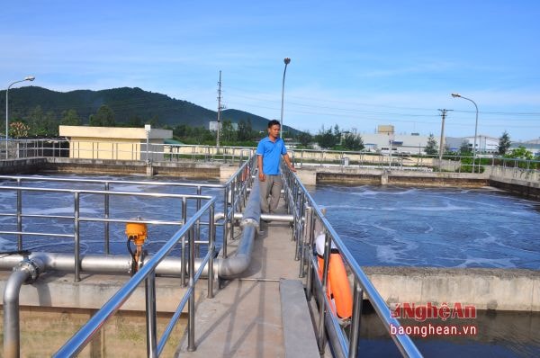 hà máy xử lý nước thải tại Khu công nghiệp Bắc Vinh. Ảnh tư liệu - Thu Huyền
