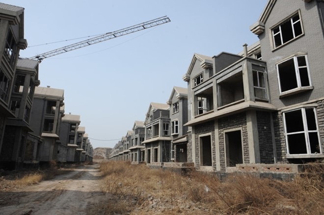 100 biệt thự không có người sinh sống ở Thái Nguyên, tỉnh Sơn Tây, Trung Quốc. 