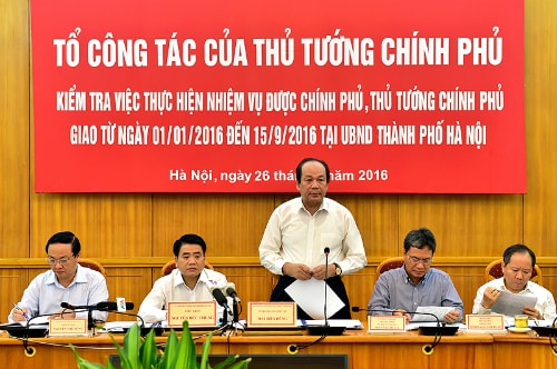 Tổ công tác của Thủ tướng làm việc tại Hà Nội. Ảnh: Nhật Bắc