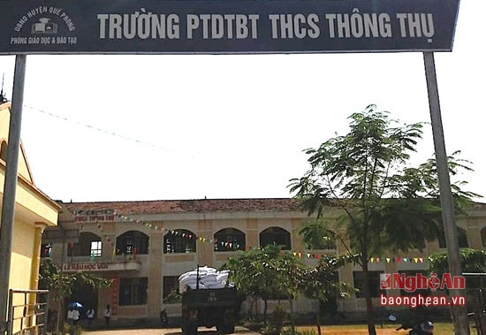 Trường phổ thông dân tộc bán trú (PTDTBT) THCS Thông Thụ - nơi em Khang theo học