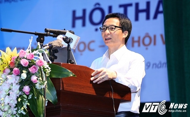 Thủ tướng Vũ Đức Đam phát biểu tại Hội thảo. Ảnh: Phạm Thịnh-VTC