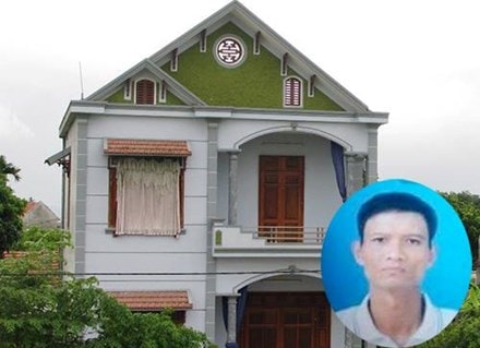 Nghi phạm Doãn Trung Dũng và ngôi nhà xảy ra thảm án.