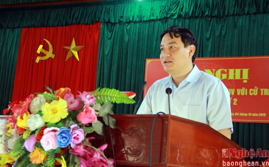 Bí thư Tỉnh ủy Nguyễn Đắc Vinh phát biểu cuối hội nghị.