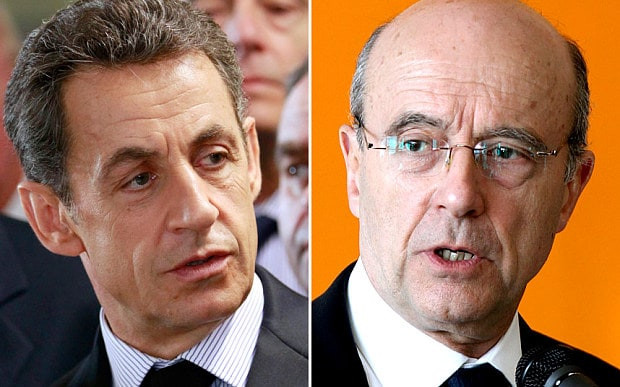 Cựu Tổng thống Nicolas Sarkozy sẽ phải đối đầu với ông Alain Juppé để giành chiếc vé ứng cử viên Tổng thống tranh cử năm sau. Ảnh: Telegraph.