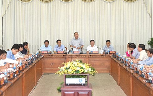 Thủ tướng chủ trì buổi làm việc với lãnh đạo chủ chốt TP.HCM