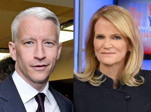 Hai điều phối viên cuộc tranh luận Anderson Cooper (trái) và Martha Raddatz. Ảnh: Washington University