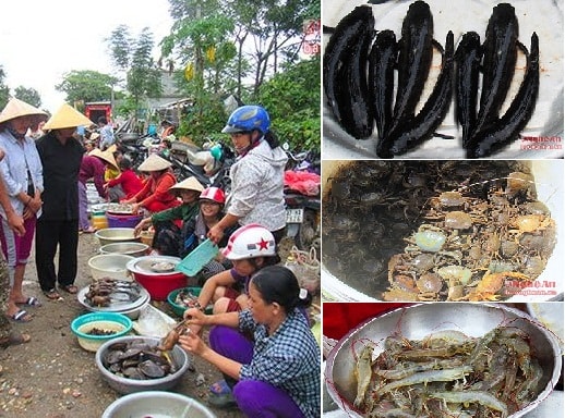 Nhiều tôm, cá, cua đồng được khách hàng ưa chuộng.