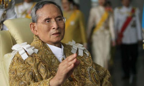 Quốc vương Thái Lan Bhumibol Adulyadej. Ảnh: AFP.