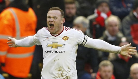 Rooney từng ghi bàn quyết định giúp Man United hạ Liverpool 1-0 hồi tháng Giên