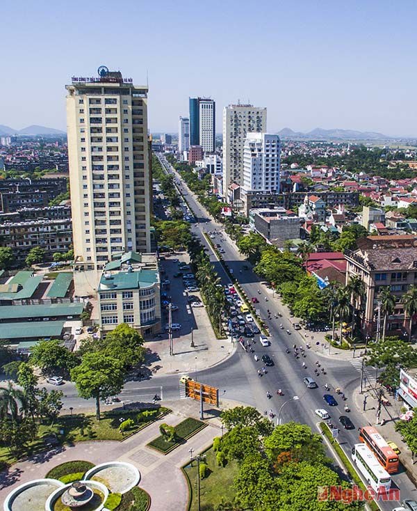 Không gian đô thị Vinh ngày càng được mở rộng. Ảnh tư liệu Báo Nghệ An.