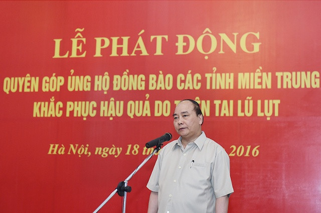 Thủ tướng Nguyễn Xuân Phúc phát biểu tại lễ phát động. Ảnh: VGP/Quang Hiếu
