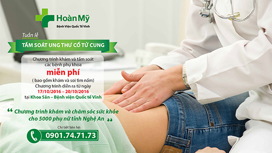 Chương trình khám và tầm soát các bệnh phụ khoa miễn phí cho hơn 5.000 phụ nữ trên địa bàn Nghệ An.