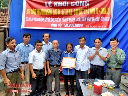 Khởi công xây dựng nhà tình nghĩa cho thương binh Nguyễn Văn Tiếp, Diễn Phú, Diễn Châu ( ảnh tư liệu, minh họa)
