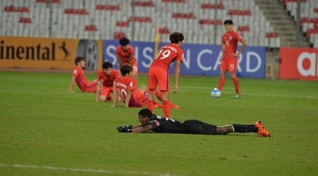U19 Hàn Quốc bị loại khỏi vòng chung kết U19 châu Á đầy cay đắng. (Nguồn: AFC)