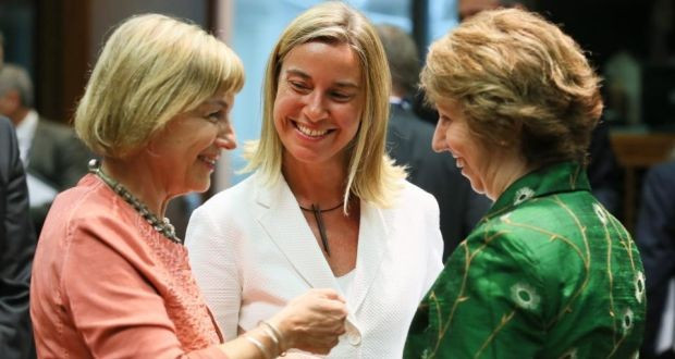 Mogherini là lãnh đạo nữ hiếm hoi nắm giữ một vị trí cao trong bộ máy ở Brussels. Ảnh: Politico