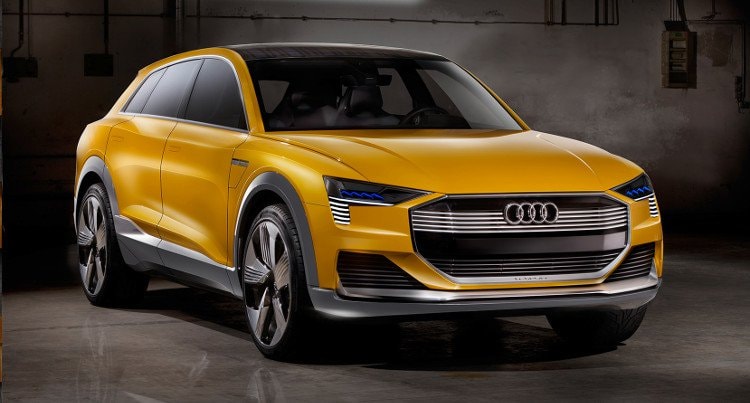 Audi h-tron quattro: trong tương lai khi năng lượng dầu được thay thế bằng hydro, nhiều người sẽ thèm khát mẫu concept Audi h-tron Quattro này. Ngoài thiết kế kiểu dáng mạnh mẽ, xe có mức tiêu thụ nhiên liệu hydro khoảng 1 kg cho 100 km và khả năng tăng tốc từ 0 đến 100km/h trong khoảng 7,1 giây.