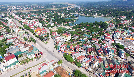 Quang cảnh phường Hòa Hiếu (TX. Thái Hòa). Ảnh: Sỹ Minh