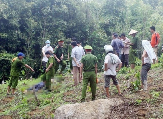 Hiện trường vụ thảm sát ở Yên Bái.