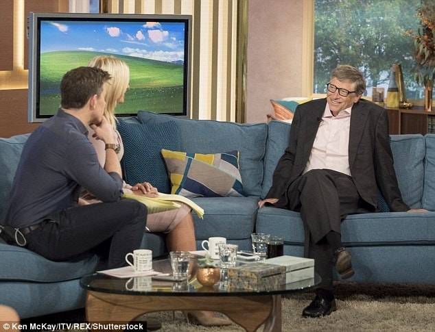 Bill Gates trong chương trình This Morning (ảnh: Rex/Shutterstock)