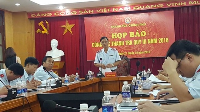  Họp báo công tác thanh tra quý III của Thanh tra Chính phủ. Ảnh: Thắng Quang.