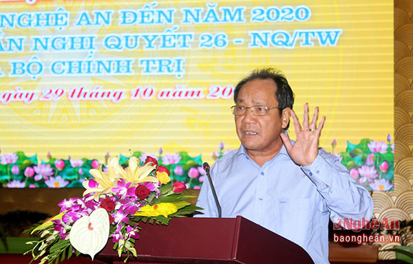 Ông Hồ Xuân Hùng - nguyên thứ trưởng Bộ Nông nghiệp - PTNT phát biểu tại hội thảo