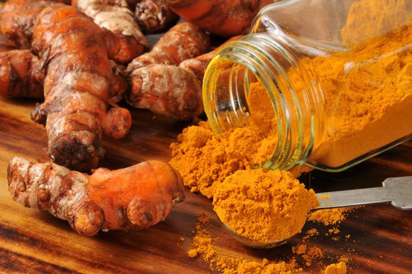 Các nhà nghiên cứu đã nghiên cứu chất curcumin ( tinh bột nghệ ) có trong củ nghệ như một loại thảo mộc có lợi trong điều trị bệnh ung thư. Nó làm giảm sự phát triển và lây lan của các tế bào trong bệnh ung thư. Các nghiên cứu đã chỉ ra rằng nó có thể làm giảm sự hình thành mạch (tăng trưởng của các mạch máu mới trong các khối u), di căn (lan tràn của ung thư), cũng như góp phần việc giết chết các tế bào gây ra bệnh ung thư. Đặc biệt là bệnh ung thư của hệ thống tiêu hóa (như ung thư đại trực tràng).