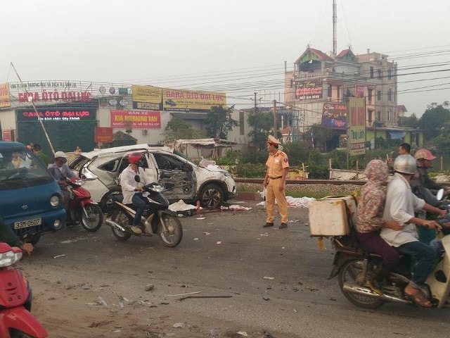 Hiện trường xảy ra vụ tai nạn.
