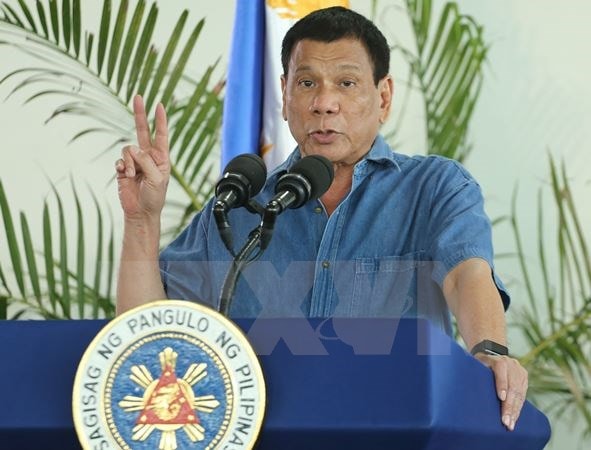 Tổng thống Philippines Rodrigo Duterte. (Nguồn: AFP/TTXVN)