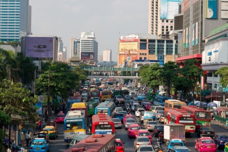 Bạn có thể mất 4 giờ để đi du lịch dù chỉ là một vài kilomet trong thành phố đông đúc như Bangkok.