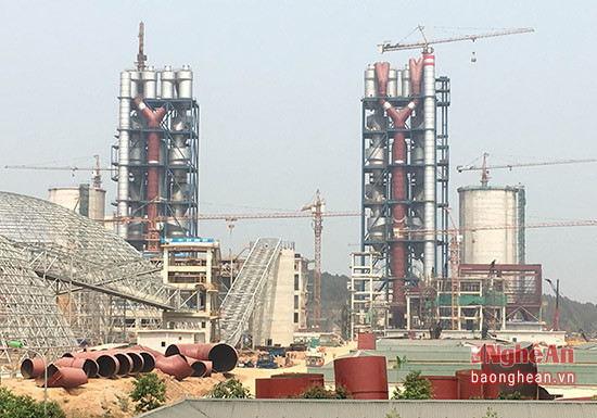 Dự án nhà máy xi măng Sông Lam sẽ đi vào hoạt động trong tháng 10/2016.