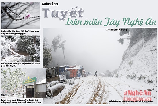 Chùm ảnh “Tuyết trên miền Tây Nghệ An” đạt giải Ba Giải ảnh Báo chí “Khoảnh khắc vàng” lần thứ 5 - 2016 của tác giả Thành Cường.