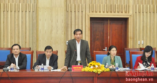 Đồng chí Hoàng Viết Đường - Phó Chủ tịch HĐND tỉnh kết luận tại cuộc làm việc