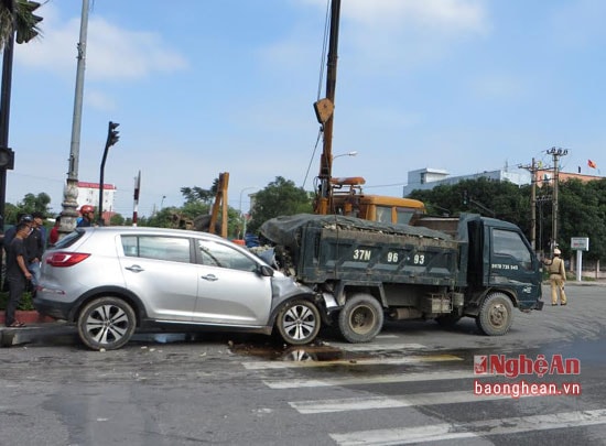 Hiện trường vụ tai nạn.