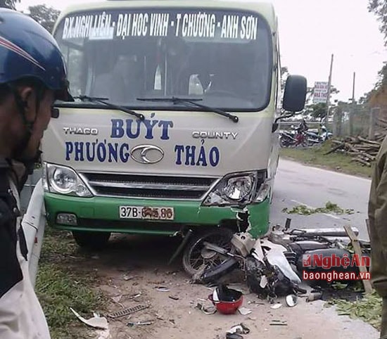 Hiện trường vụ tai nạn.