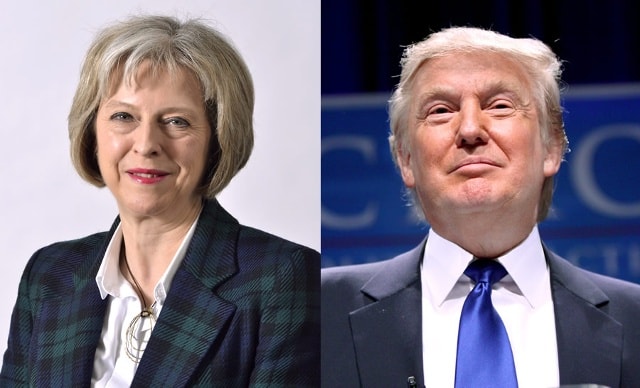 Ông Donald Trump và bà Theresa May khẳng định tầm quan trọng của mối quan hệ Mỹ - Anh. Ảnh Getty 