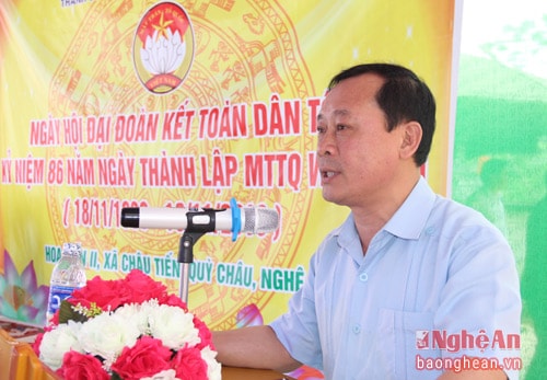 Đồng chí Phan Đức Đồng phát biểu tại buổi lễ.